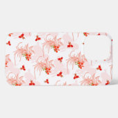 Phoenixvogel und Phoenix-Blume Nahtloses Muster iPhone Hülle (Rückseite (Horizontal))