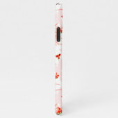 Phoenixvogel und Phoenix-Blume Nahtloses Muster iPhone Hülle (Rechte Seite)