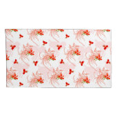 Phoenixvogel und Phoenix-Blume Nahtloses Muster Kissenbezug (Rückseite-Rechts)