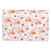 Phoenixvogel und Phoenix-Blume Nahtloses Muster Kissenbezug (Rückseite)