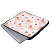 Phoenixvogel und Phoenix-Blume Nahtloses Muster Laptopschutzhülle (Vorne Knopf)