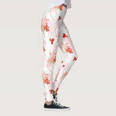 Phoenixvogel und Phoenix-Blume Nahtloses Muster Leggings (Rechts)