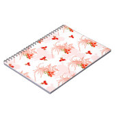 Phoenixvogel und Phoenix-Blume Nahtloses Muster Notizblock (Linke Seite)