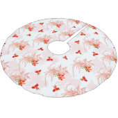 Phoenixvogel und Phoenix-Blume Nahtloses Muster Polyester Weihnachtsbaumdecke (Schrägansicht)