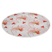 Phoenixvogel und Phoenix-Blume Nahtloses Muster Schneidebrett (Ecke)