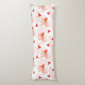 Phoenixvogel und Phoenix-Blume Nahtloses Muster Seitenschläferkissen (Vorderseite Vertikal)