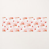 Phoenixvogel und Phoenix-Blume Nahtloses Muster Yogamatte (Rückseite (Horizontal))