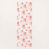 Phoenixvogel und Phoenix-Blume Nahtloses Muster Yogamatte (Rückseite)