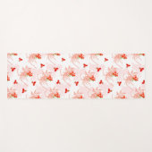 Phoenixvogel und Phoenix-Blume Nahtloses Muster Yogamatte (Vorderseite (Horizontal))