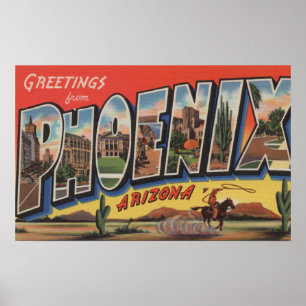 Phoeniz, Arizona - Große Buchstabenszenen Poster