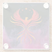 Phoennix Wings Open Glasuntersetzer (Rückseite)