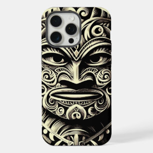 Phone Bone Scrimshaw Tiki iPhone Case 15 Pro Max Hülle
