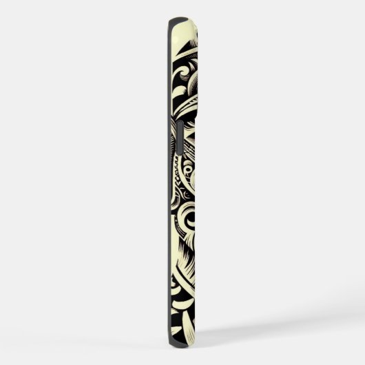 Phone Bone Scrimshaw Tiki iPhone Case Hülle (Rechte Seite)