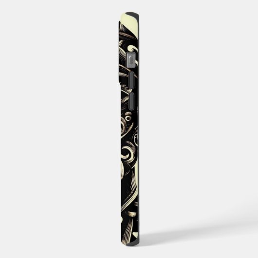 Phone Bone Scrimshaw Tiki iPhone Case Hülle (Linke Seite)