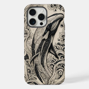 Phone Bone Scrimshaw-Wal iPhone-Hülle iPhone 15 Pro Max Hülle