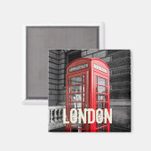 Phone box in London Fine Art gift Magnet (Vorderseite/Rückseite)