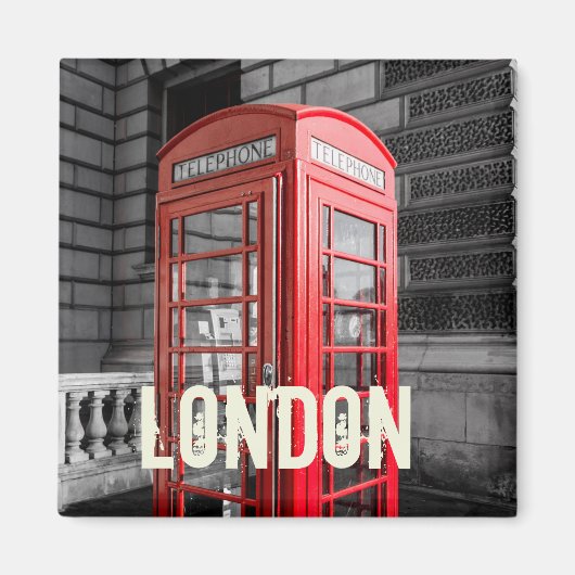 Phone box in London Fine Art gift Magnet (Vorne)
