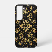 Phone case black yellow pattern style  samsung galaxy hülle (Rückseite)