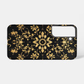 Phone case black yellow pattern style samsung galaxy hülle (Rückseite (Horizontal))