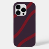 Phone Case – Burgundy Lines on Dark Violet (Rückseite)