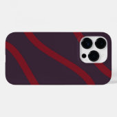 Phone Case – Burgundy Lines on Dark Violet (Rückseite (Horizontal))