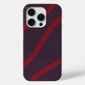 Phone Case – Burgundy Lines on Dark Violet (Rückseite)