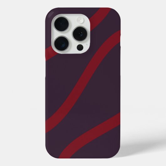 Phone Case – Burgundy Lines on Dark Violet (Rückseite)