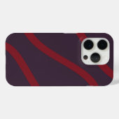 Phone Case – Burgundy Lines on Dark Violet (Rückseite (Horizontal))