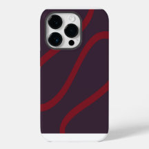 Phone Case – Burgundy Lines on Dark Violet