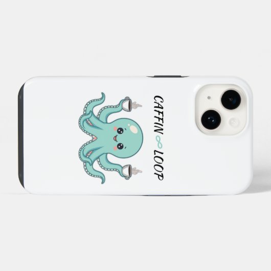 Phone Case - Octopus Coffee Design iPhone Hülle (Rückseite (Horizontal))