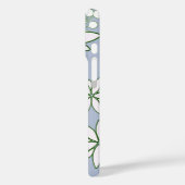 phone case periwinkle with white flowers (Rückseite / Links)