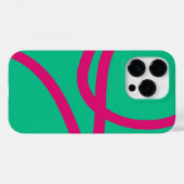 Phone Case – Pink Lines on Green (Rückseite (Horizontal))
