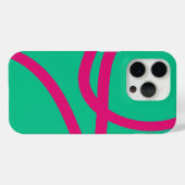 Phone Case – Pink Lines on Green (Rückseite (Horizontal))