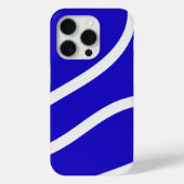 Phone Case – White Lines on Blue (Rückseite)