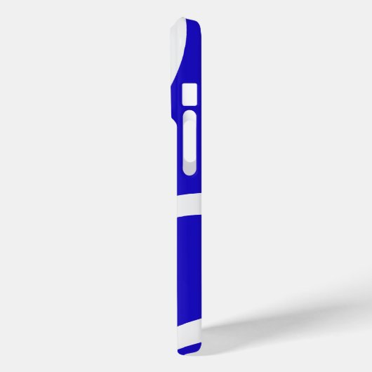 Phone Case – White Lines on Blue (Rückseite / Links)