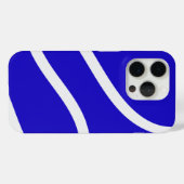 Phone Case – White Lines on Blue (Rückseite (Horizontal))