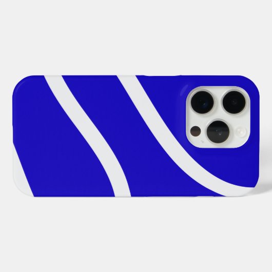 Phone Case – White Lines on Blue (Rückseite (Horizontal))