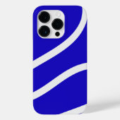 Phone Case – White Lines on Blue (Rückseite)