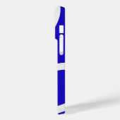 Phone Case – White Lines on Blue (Rückseite / Links)