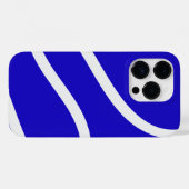 Phone Case – White Lines on Blue (Rückseite (Horizontal))