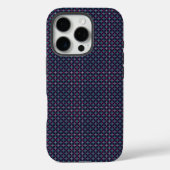 Phone case with a blue and pink geometric pattern (Rückseite)
