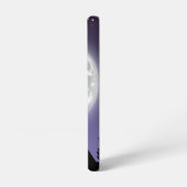 Phone case with a wolf howling at the full moon samsung galaxy hülle (Linke Seite)