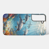 Phone Case with dolphins. Samsung Galaxy Hülle (Rückseite (Horizontal))