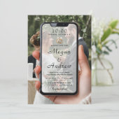Phone Lock Screen Wedding Invitation (Stehend Vorderseite)
