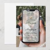 Phone Lock Screen Wedding Invitation (Vorne/Hinten)