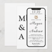 Phone Lock Screen Wedding Invitation (Vorne/Hinten)
