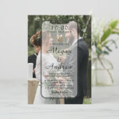 Phone Lock Screen Wedding Invitation (Stehend Vorderseite)
