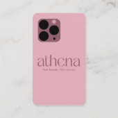Phone Pink Instagram Visitenkarte (Rückseite)