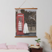 Phonebox Ghosts Wandteppich Mit Holzrahmen (Schlafzimmer)