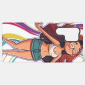 Phonecase mit einem glücklichen Mädchen darauf, fa Samsung Galaxy Hülle (Rückseite (Horizontal))